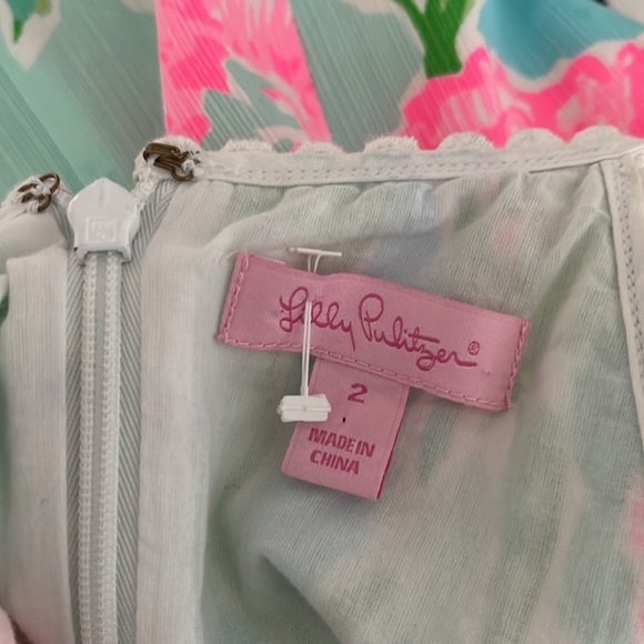 COPY - Lilly Pulitzer Sleeveless Hydrangea Print Shift Dress Size 2 - Picture 5 of 8